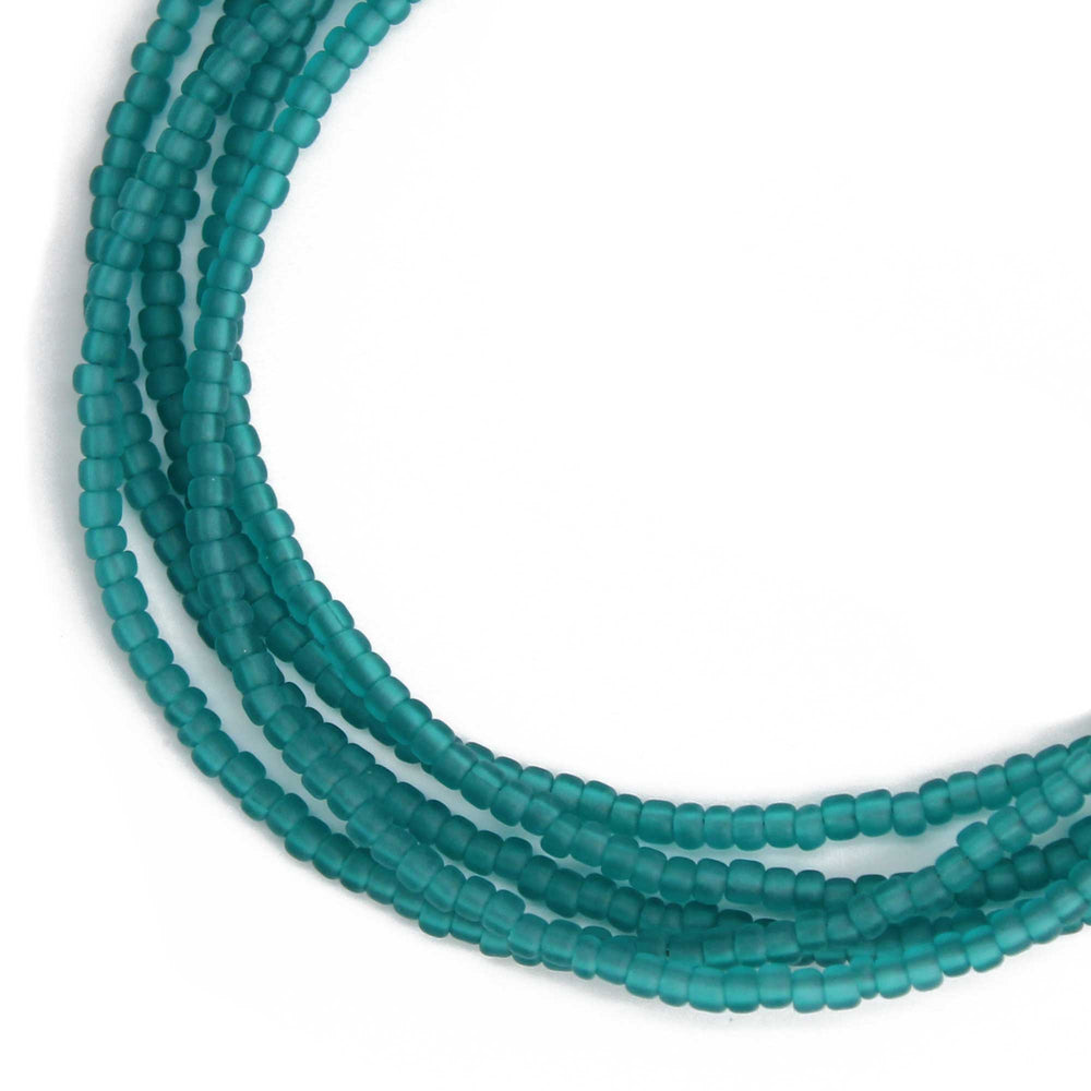 
                      
                        Transparent Teal Matte Seed Bead Necklace
                      
                    