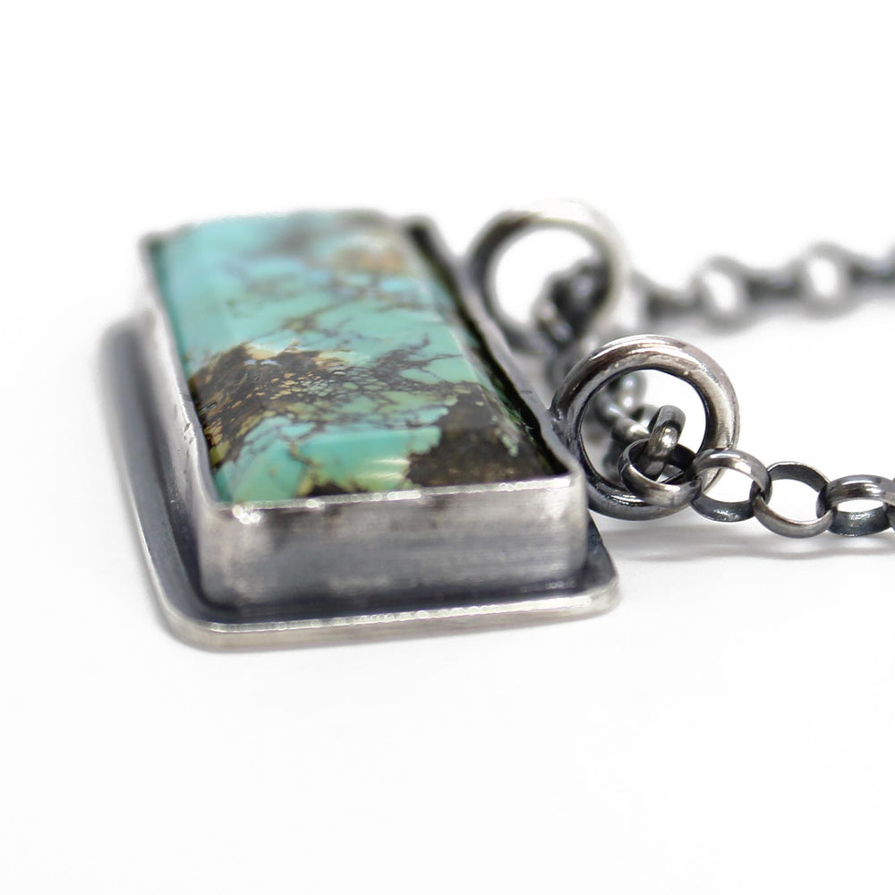 
                      
                        Blue Wild Horse Turquoise Bar Pendant Necklace
                      
                    