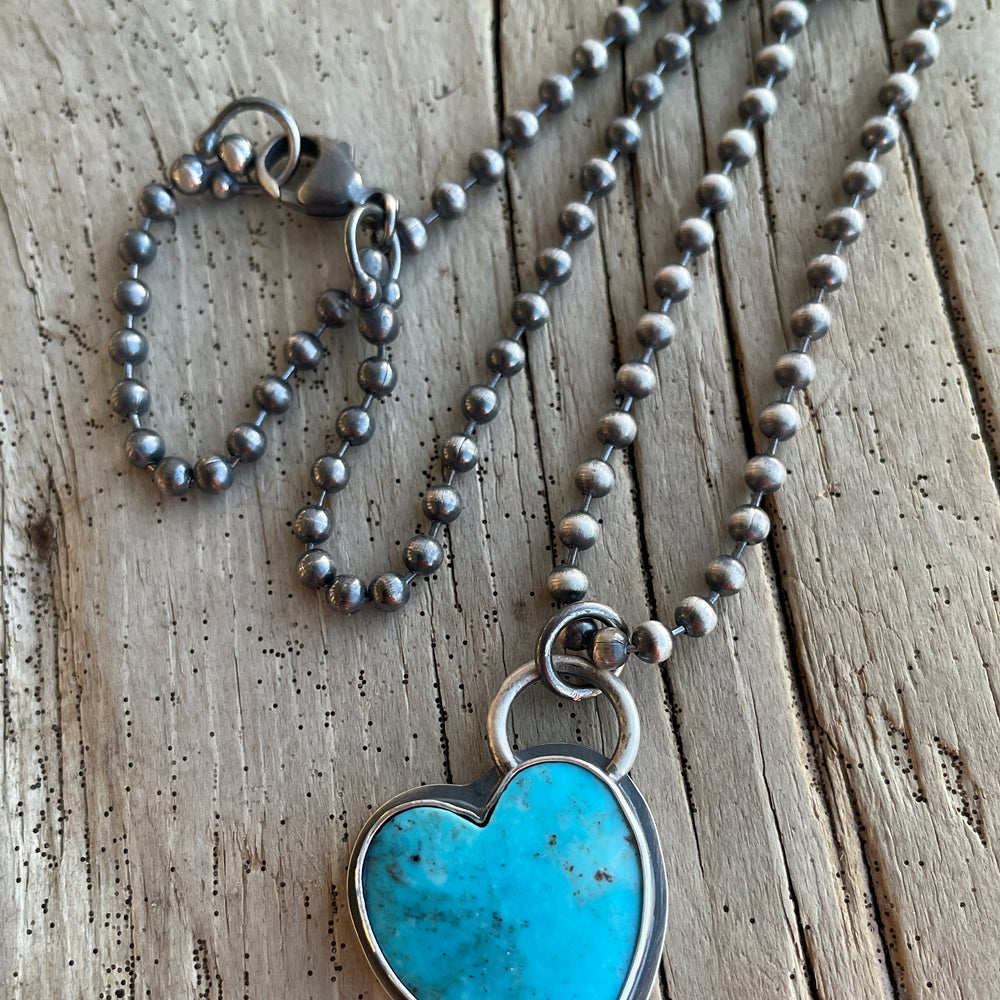 Southwestern Turquoise Heart Pendant