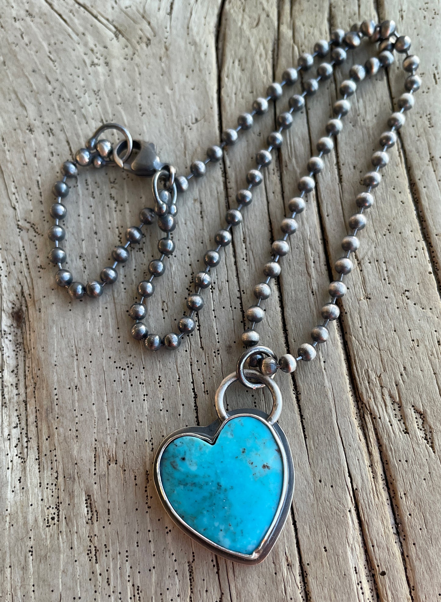 Southwestern Turquoise Heart Pendant