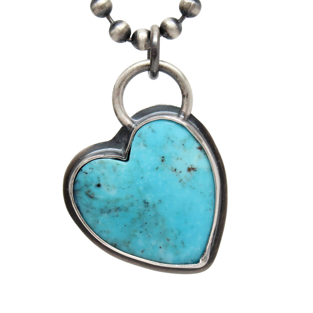 Southwestern Turquoise Heart Pendant