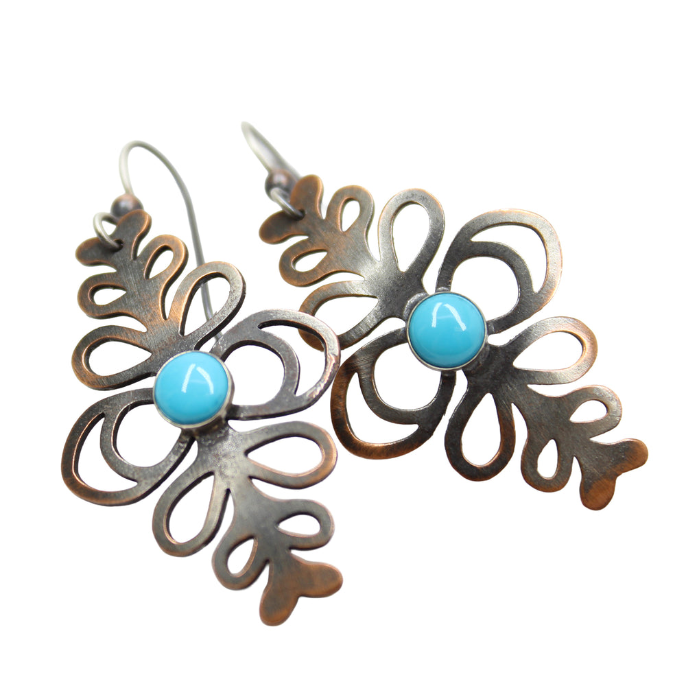 
                      
                        Copper and Turquoise Dangle Earrings
                      
                    