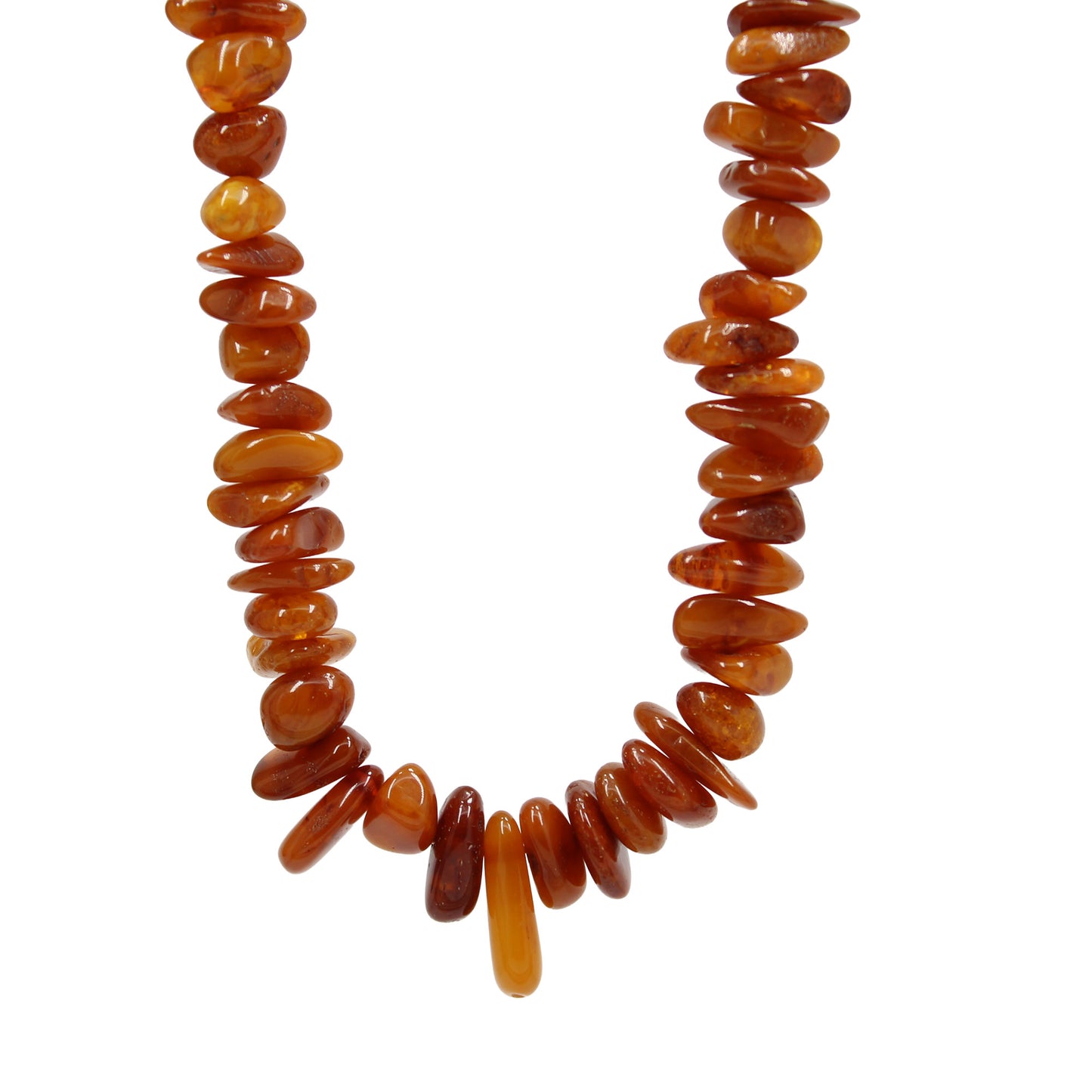 Vintage Amber Bead Necklace with Gold Filled Accents 