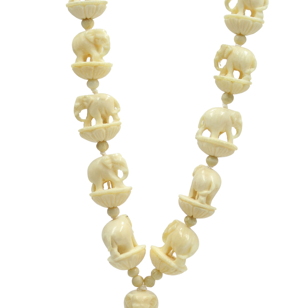 
                      
                        Vintage Carved Elephant Pendant Necklace 
                      
                    