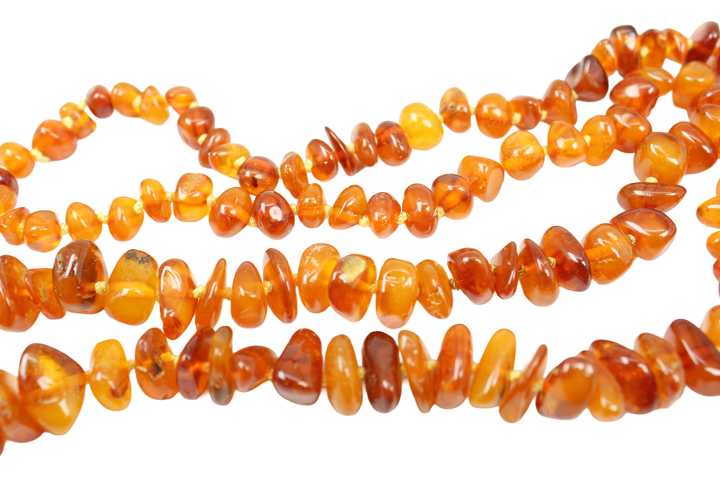 Vintage Genuine Amber Bead Necklace 28