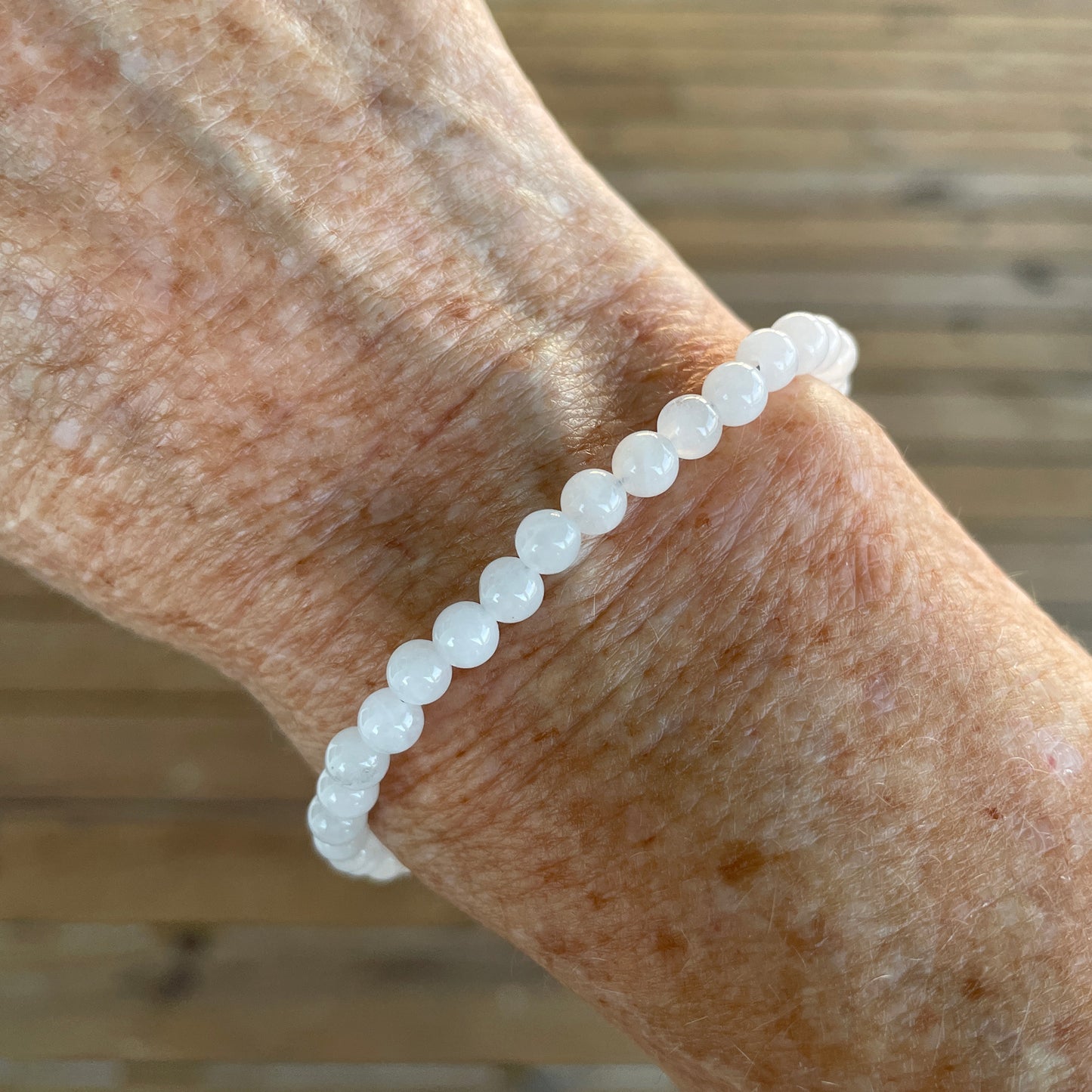 Genuine White Jade Bracelet with Clasp
