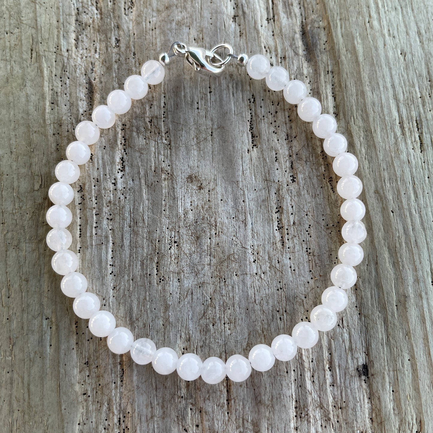 Genuine White Jade Bracelet with Clasp