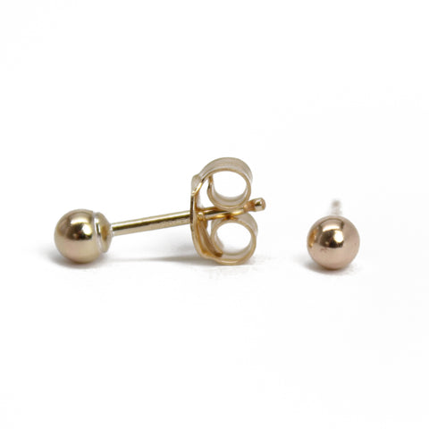 Yellow Gold-Filled Ball Stud Earrings