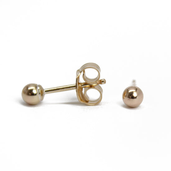 Yellow Gold-Filled Ball Stud Earrings