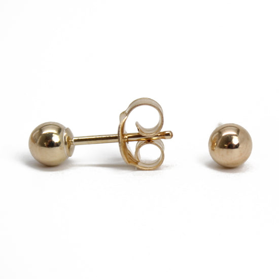 4mm Yellow Gold-Filled Ball Stud Earrings