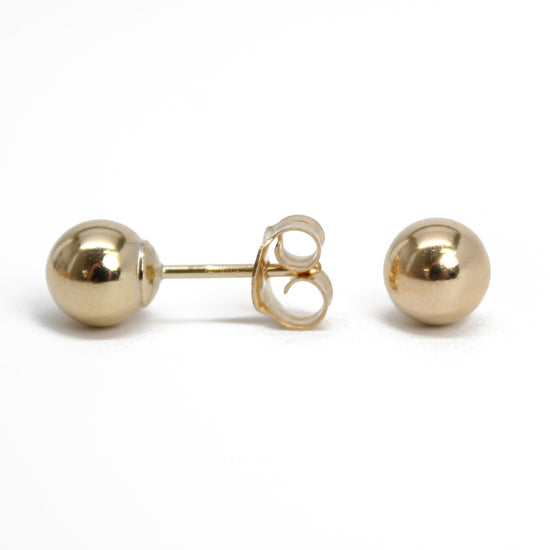 Yellow Gold-Filled Ball Stud Earrings