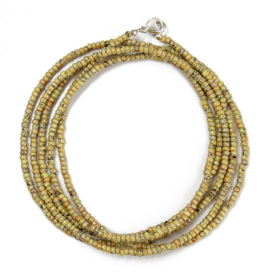 Tan Picasso Seed Bead Necklace