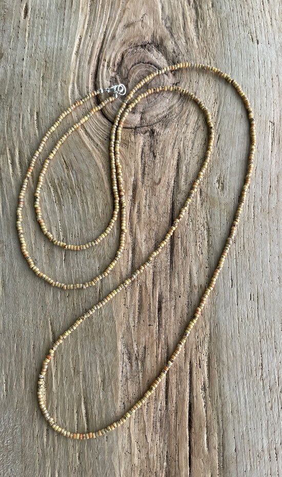 Tan Picasso Seed Bead Necklace