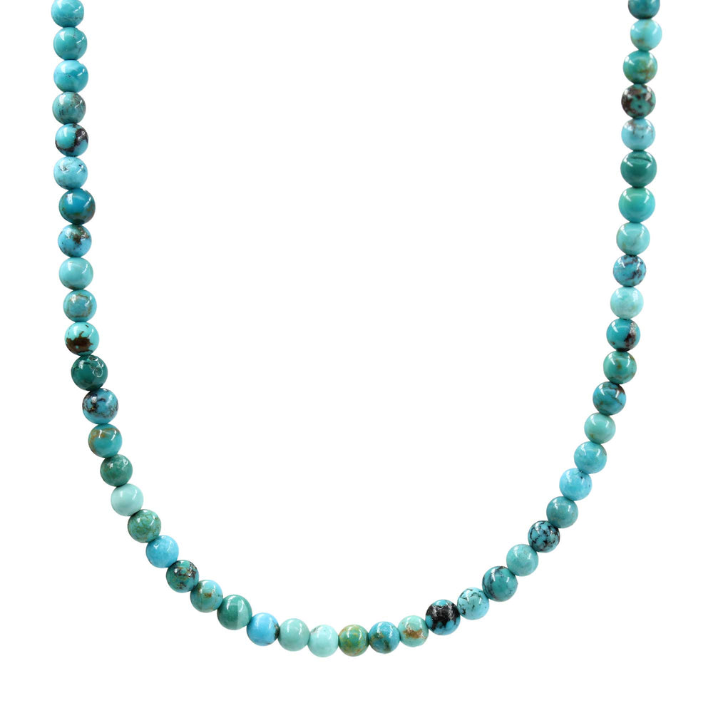 
                      
                        Genuine 4mm Blue Green Turquoise Bead Necklace Strand
                      
                    