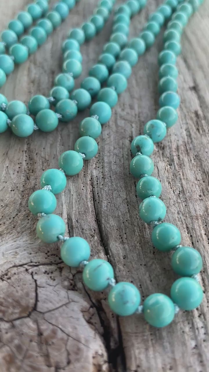 Hand Knotted Genuine Turquoise Necklace