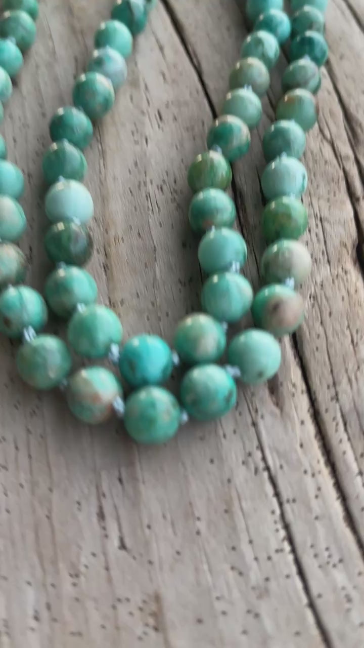 Hand Knotted Peruvian Turquoise Necklace