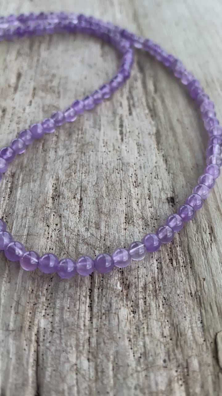 Amethyst Bead Necklace Strand