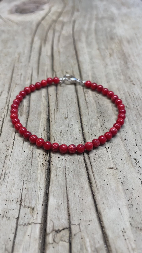 Red Bamboo Coral Bracelet