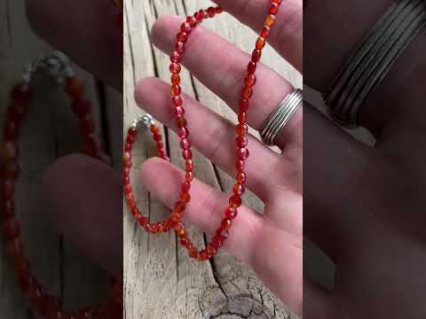 Red Carnelian Bead Necklace