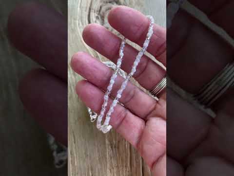 
                      
                        Load and play video in Gallery viewer, Classic Wedding White Seed Bead Necklace
                      
                    