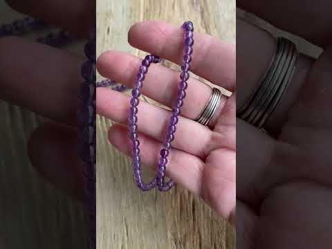 Load and play video in Gallery viewer, Amethyst bead necklace
