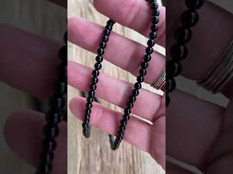 
                      
                        Load and play video in Gallery viewer, Handmade Black Onyx Bead Necklace 
                      
                    