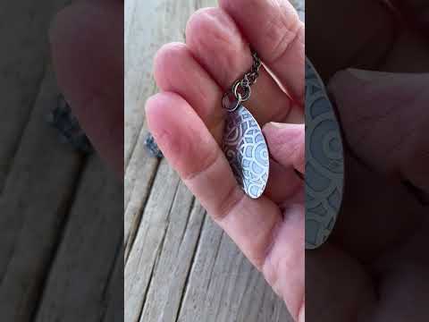 Handmade Marquise Moonstone Necklace in Oxidized Sterling Silver