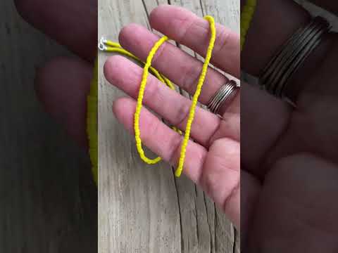 Load and play video in Gallery viewer, Dandelion Yellow Seed Bead Necklace 
