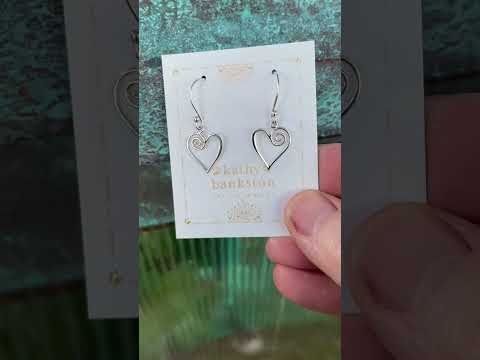 Sterling Silver Swirled Heart Earrings