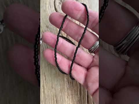 
                      
                        Load and play video in Gallery viewer, Black Seed Bead Necklace
                      
                    