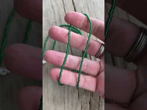 
                      
                        Load and play video in Gallery viewer, Emerald Green Seed Bead Necklace
                      
                    