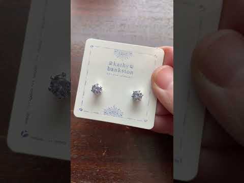 Lavender CZ Stud Earrings