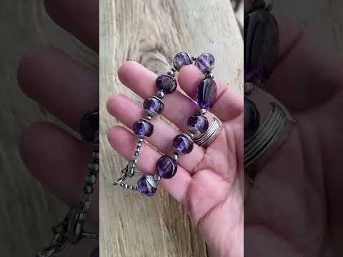 Handmade Purple Lampwork Bracelet