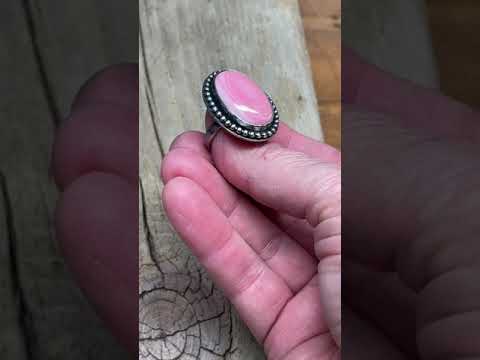 Load and play video in Gallery viewer, Pink Queen Conch Ring Sterling Silver Size 8 US
