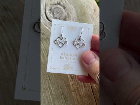 Sterling Silver Infinity Heart Dangle Earrings