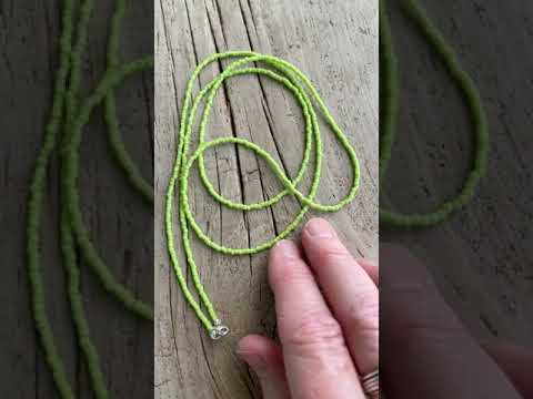 
                      
                        Load and play video in Gallery viewer, Frosted Sour Apple Green Necklace
                      
                    