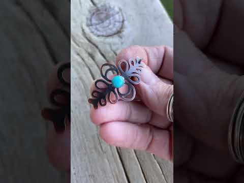 Copper and Turquoise Dangle Earrings