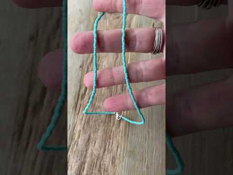 
                      
                        Load and play video in Gallery viewer, Matte Turquoise Seed Bead Necklace
                      
                    