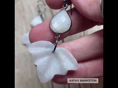 Load and play video in Gallery viewer, Moonstone and Jade Earrings
