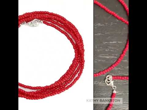 Load and play video in Gallery viewer, Pepper Red Seed Bead Necklace
