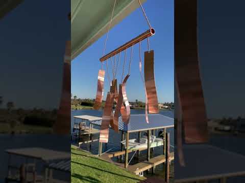 Handmade Copper Wind Chime with Rectangles