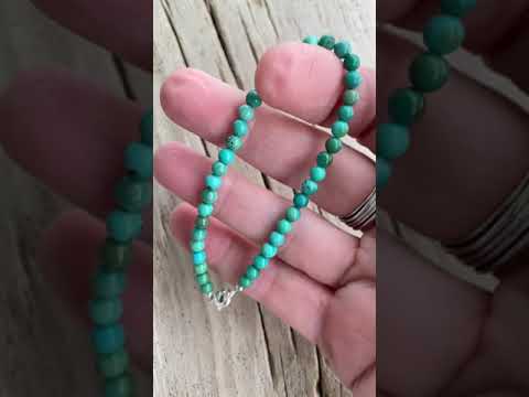 
                      
                        Load and play video in Gallery viewer, Genuine 4mm Blue Green Turquoise Bead Bracelet

                      
                    