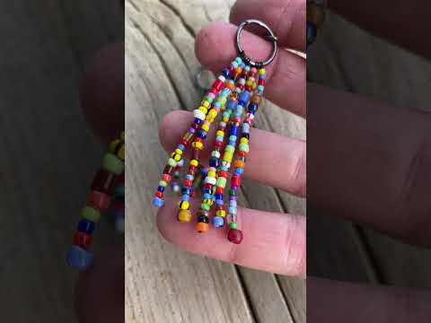 
                      
                        Load and play video in Gallery viewer, Colorful Rainbow Seed Bead Tassel Earrings
                      
                    