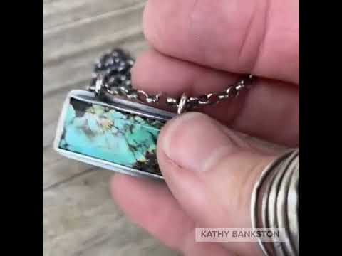 Load and play video in Gallery viewer, Handmade Turquoise Bar Necklace
