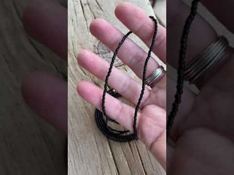 Black Wrap Seed Bead Bracelet