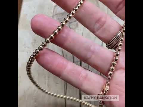 
                      
                        Load and play video in Gallery viewer, 4mm Yellow Gold Filled Bead Necklace
                      
                    
