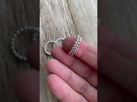 Sterling Silver Bead Rings Made to Order Sizes