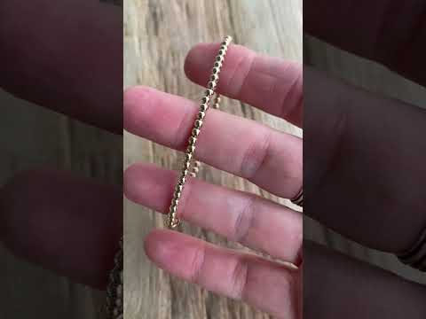 
                      
                        Load and play video in Gallery viewer, 3mm 14K Gold Filled Bead Bracelet with Clasp
                      
                    