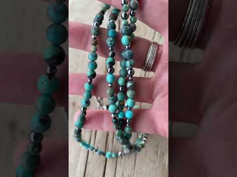 Double Strand Turquoise Bead Necklace