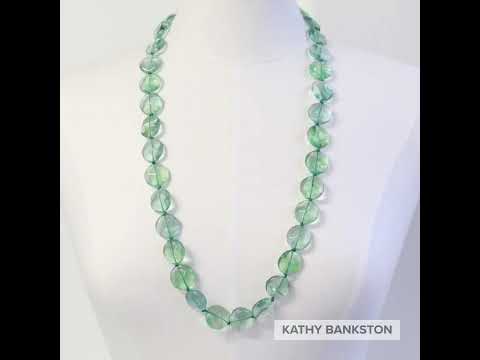 Hand Knotted Fluorite Necklace, 32 Inch Endless Strand